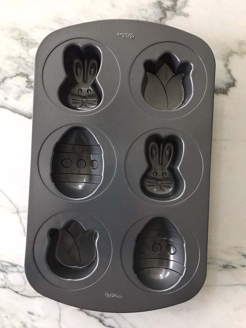 Wilton Easter Baking Mini Cake Pan Eggs Bunny Tulips